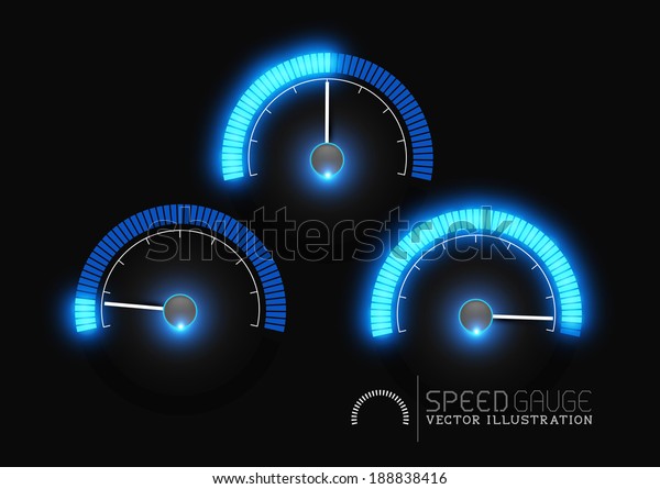 Speed, power and / or fuel gauge meter\
stages. Vector\
illustration