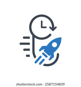 Speed Progress Icon On White Background