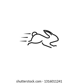 speed rabbit icon. Element of speed for mobile concept and web apps illustration. Thin line icon for website design and development, app development. Premium icon