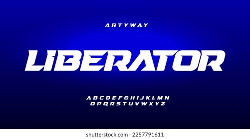 Speed race alphabet, adrenaline powerful letters, extreme explosive font for sport logo, automotive headline, dynamic typography, game design. Vector typographic design - Shutterstock ID 2257791611