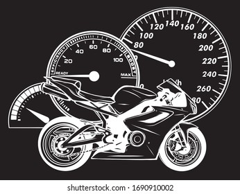 speed race in black background vactor illustration