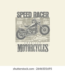 Velocidade Corrida personalizado americano motocicleta grunge vetor