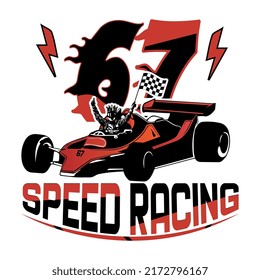 Speed racing, Racing car t shirt design