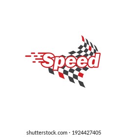 speed racing flag icon of automotif illustration vector template