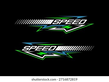 Ilustración vectorial gráfica de carreras de velocidad
