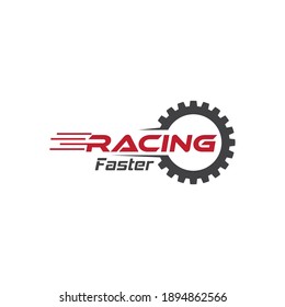 Speed racing logo vector design