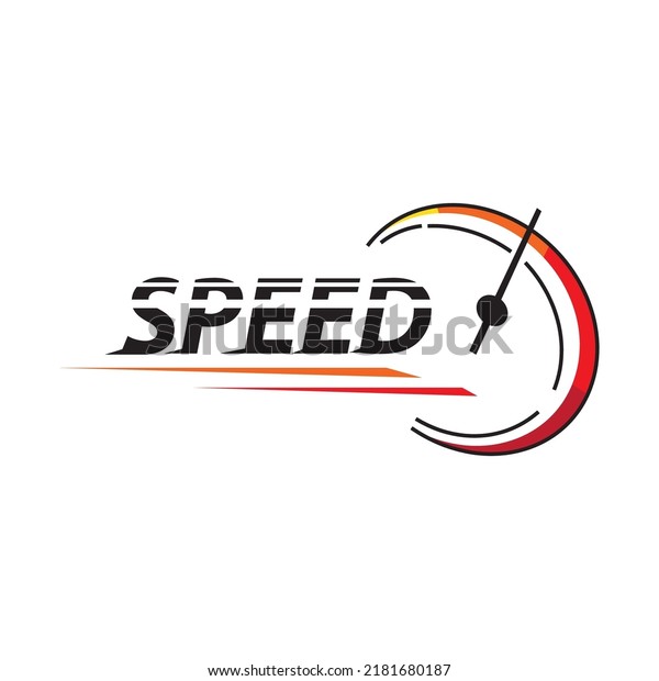 Speed racing logo vector\
flat design