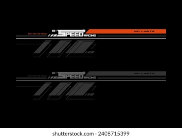 speed racing trendy fashionable vector t-shirt and apparel design, typography, print, poster. Global swatches. 