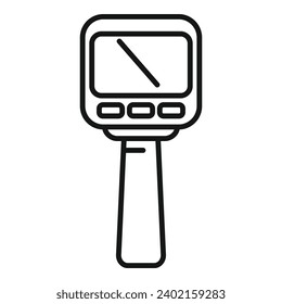Speed radar camera icon outline vector. Flash gun limit. Road traffic cam