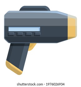 Speed Radar Gun Icon. Cartoon Of Speed Radar Gun Vector Icon For Web Design Isolated On White Background