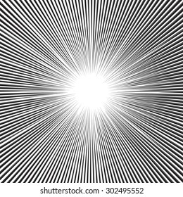 Speed radial lines graphic background effects for comic books