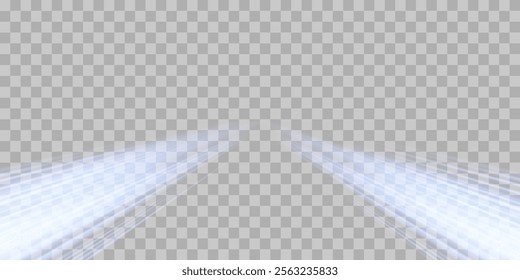 Speed rays, light neon flow, zoom in motion effect, blue glow speed lines, colorful light trails, perspective stripes. Abstract background, vector illustration.