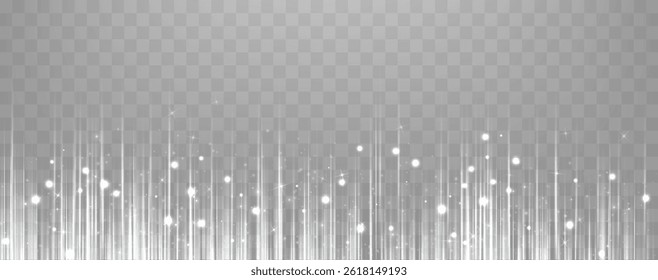 Speed rays, light neon flow, zoom in motion effect, silver glow speed lines, colorful light trails, stripes. Abstract background, vector illustration.
