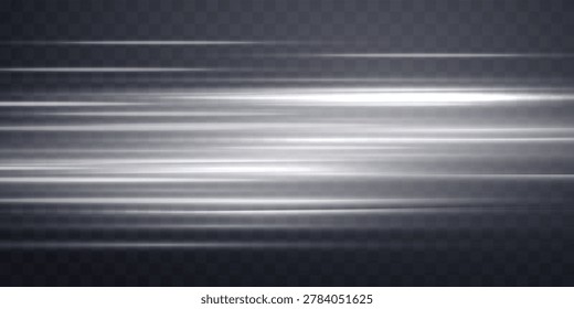 Speed rays, light neon flow, zoom in motion effect, silver glow speed lines, colorful light trails, perspective stripes. Abstract background, vector illustration.