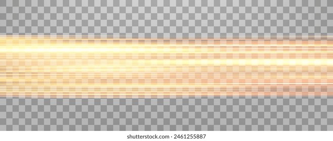 Speed rays, velocity light neon flow, zoom in motion effect, orange glow speed lines, colorful light trails, stripes. Abstract background, vector illustration.