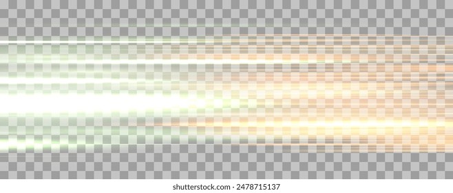 Speed rays, velocity light neon flow, zoom in motion effect, green glow speed lines, colorful light trails, stripes. Abstract background, vector illustration.