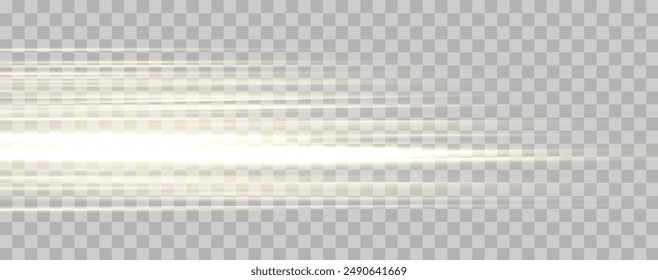 Speed rays, velocity light neon flow, zoom in motion effect, gold glow speed lines, colorful light trails, stripes. Abstract background, vector illustration.