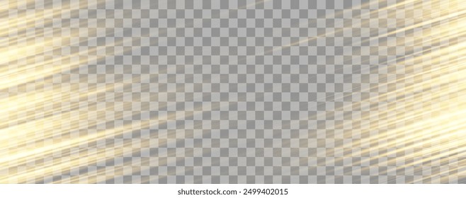Speed rays, velocity light neon flow, zoom in motion effect, orange glow speed lines, colorful light trails, stripes. Abstract background, vector illustration.