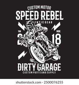  Diseño de arte de la camiseta de Speed Rebel