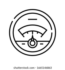 Speed recorder line icon, concept sign, outline vector illustration, linear symbol.
