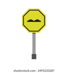 Speed ​​bumps road sign icon illustrated on background