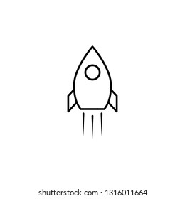 speed rocket icon. Element of speed for mobile concept and web apps illustration. Thin line icon for website design and development, app development. Premium icon