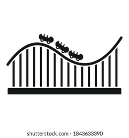 Speed roller coaster icon  Simple illustration speed roller coaster vector icon for web design isolated white background
