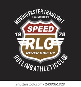 speed rolling design typography vector illustration