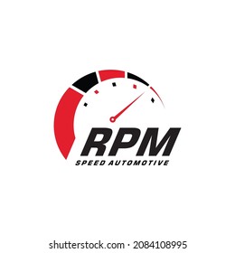 Speed rpm logo design for automotive