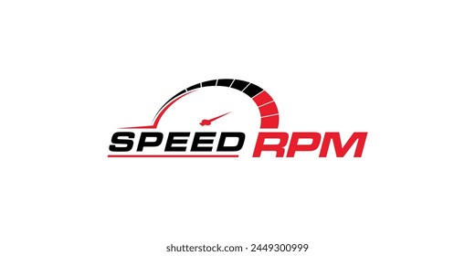 Speed RPM logo, sport logo, race logo, logo template