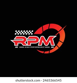 speed rpm logo vector icon design collection template 