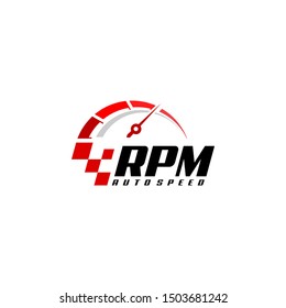 speed rpm / speedometer vector graphic logo design download