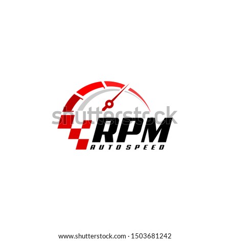 speed rpm / speedometer vector graphic logo design download