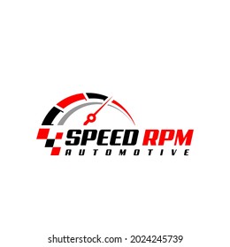 speed rpm  speedometer vector  logo design 