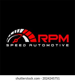 Speed Rpm  Speedometer Vector  Logo Design 