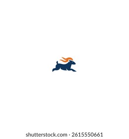 Speed Running Animal Logo design with white background. 