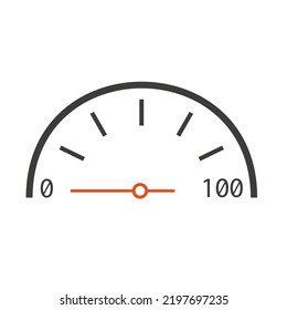 Speed scale from 0 to 100. Vector illustration svg