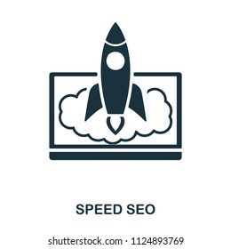 Speed Seo icon. Line style icon design. UI. Illustration of speed seo icon. Pictogram isolated on white. Ready to use in web design, apps, software, print