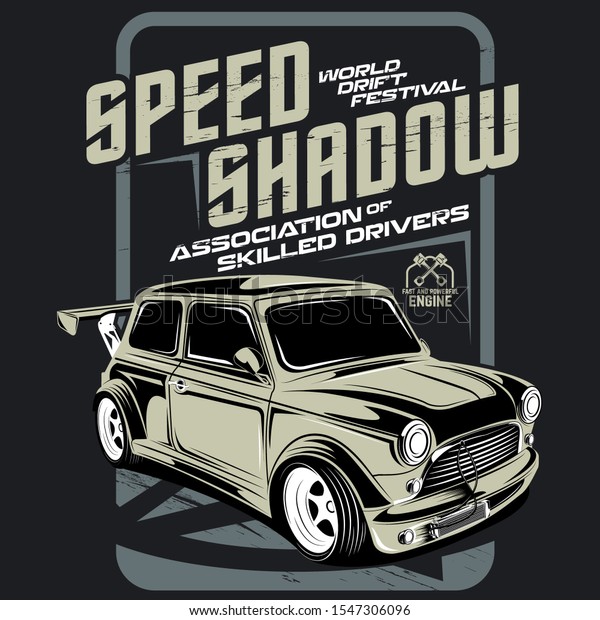 speed shadow, drift festival, illustration of a drift\
sports car