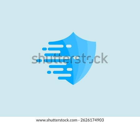 Speed shield logo icon design vector image
