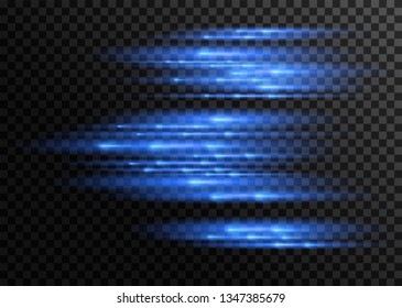 Speed. Shimmering light effect on a transparent background