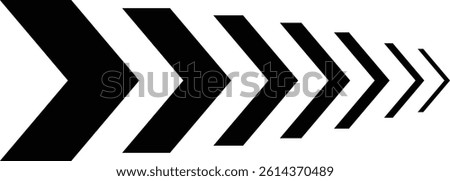 Speed sideways arrow icon. Direction fast arrows symbols. Moving arrow symbol. Road lines arrow. Arrow road sign. 