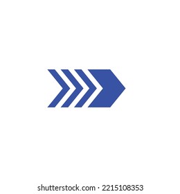 speed sign arrow icon on white isolated background.