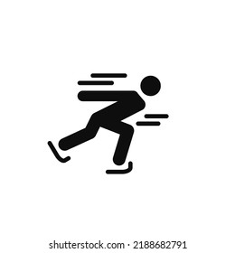 Speed skate runner vector png isolated on white background 