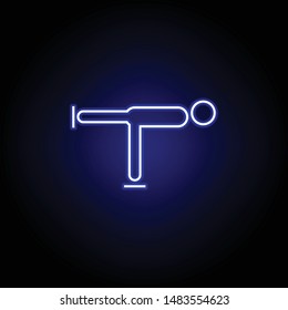 speed skating line icon in neon style. Element of winter sport illustration. Signs and symbols icon can be used for web, logo, mobile app, UI, UX