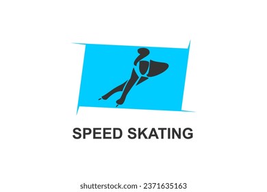 speed skating vector line icon. skate on ice, practice speed skating. sport  pictogram illustration.