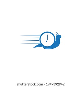 Speed snail logo template vector. Fast snail logo concept. Animal logo with speed
