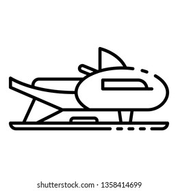 Speed snowmobile icon. Outline speed snowmobile vector icon for web design isolated on white background