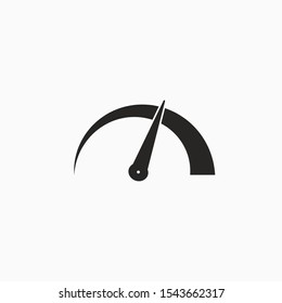 Speed, speedometer icon. Vector illustration, flat design