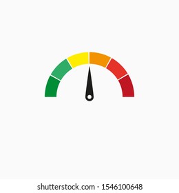 Speed, speedometer icon. Vector illustration, flat design